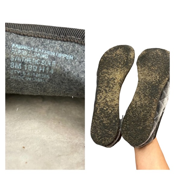 TORY BURCH BILLY QUILTED VELVET LOGO SHEARLING LINED LOAFERS FLATS SIZE 8 * - Picture 4 of 5